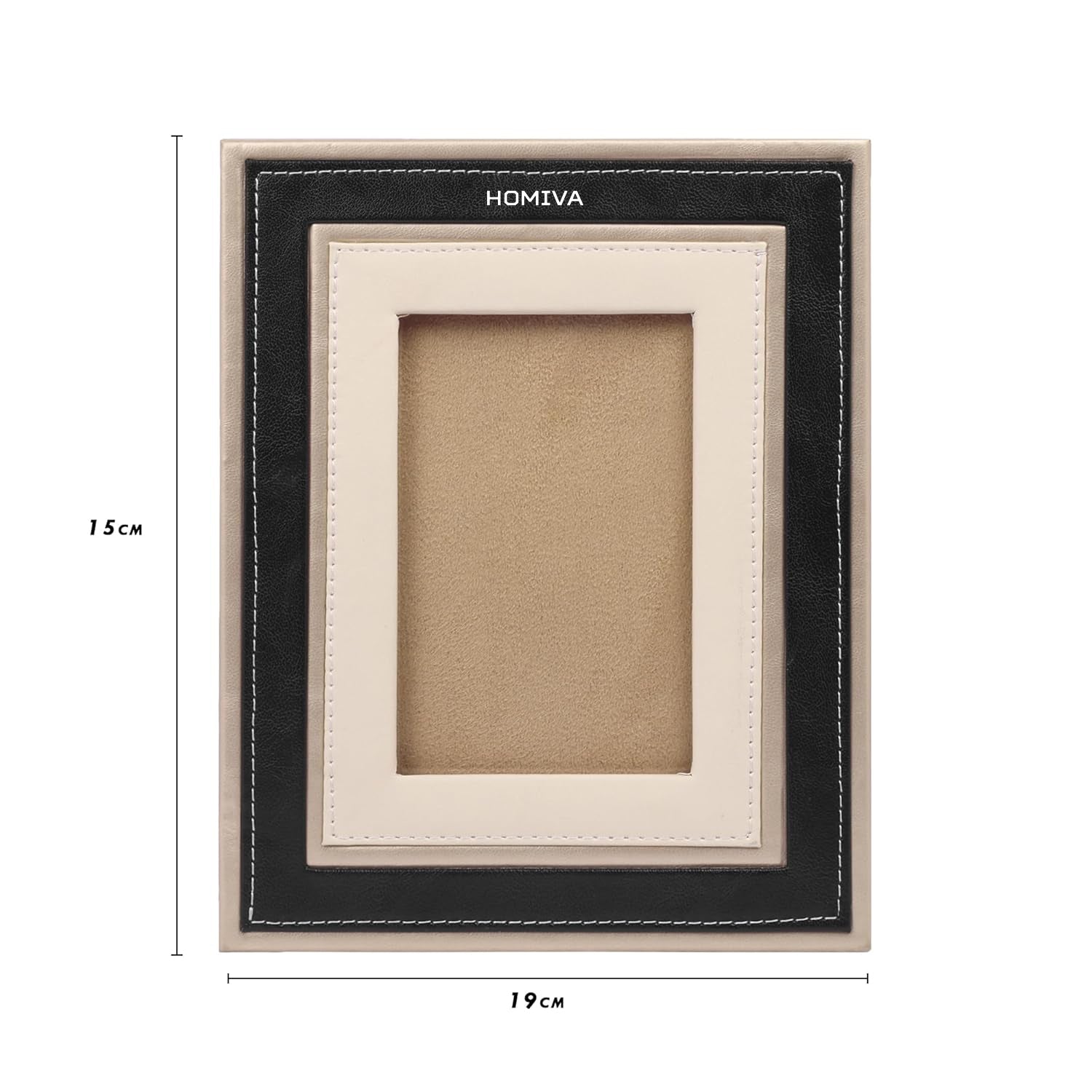 HOMIVA Leatherette Photo Frame – Elegant Decorative Picture Frame - Brown