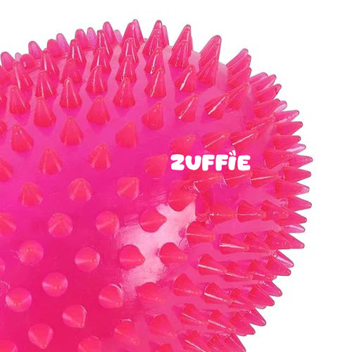 ZUFFIE Spiky Rubber Dog Toy, Durable and Chew-Resistant, Safe, Bouncy Fetch For Medium, Large & Extra Large Dogs