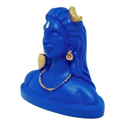 VOILA Lord Adiyogi Mahadev Idol (Blue)– Ideal for Vehicle (Auto/Car/Bus/Truck) Dashboard, Home Temple & Office Table