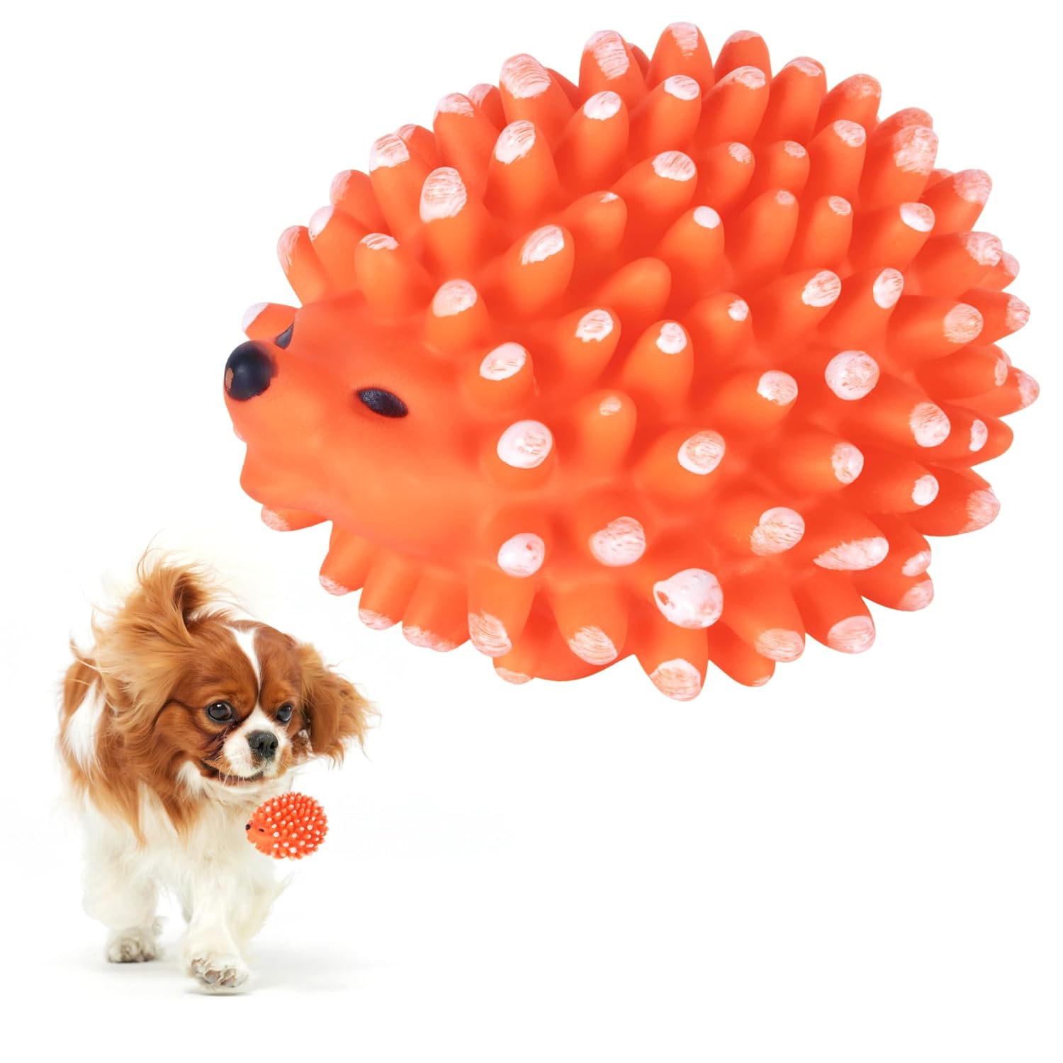 ZUFFIE Interactive Squeaky Hedgehog Dog Toy for Extra Small & Small Breeds - Fun & Safe Playtime Toy for All Dogs
