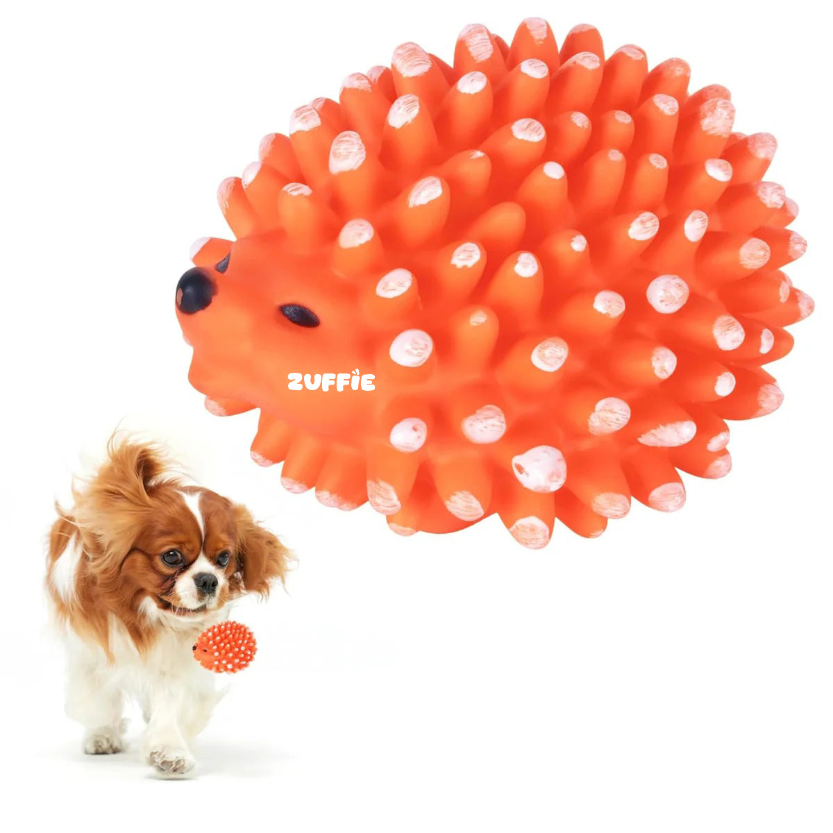 ZUFFIE Interactive Squeaky Hedgehog Dog Toy for Extra Small & Small Breeds - Fun & Safe Playtime Toy for All Dogs