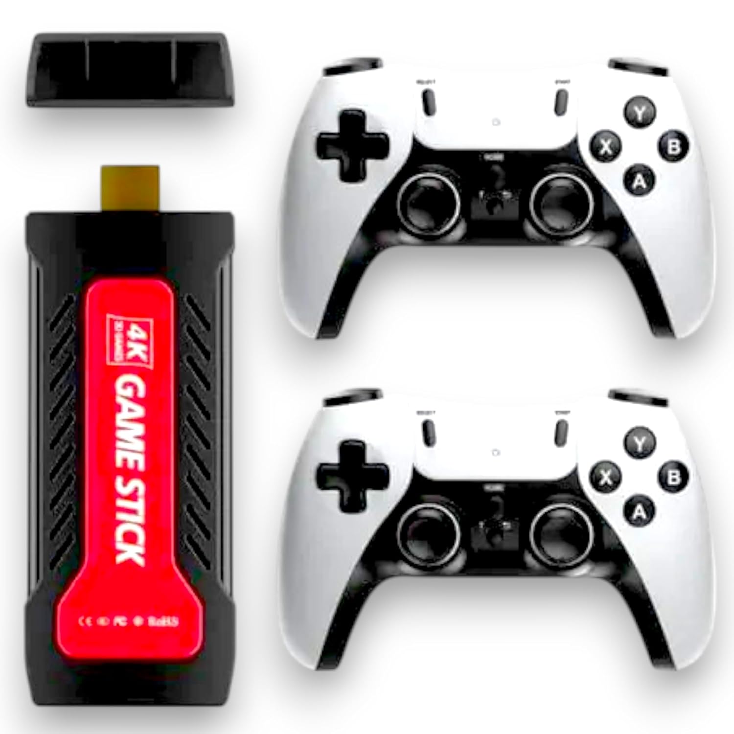 VOILA GameStick GD30, Retro Video Game Console, 35K+ Built-in 2D/3D Games, Wireless Controllers, HDMI Output. CE, ROHS and BIS Certified, Original Unit.