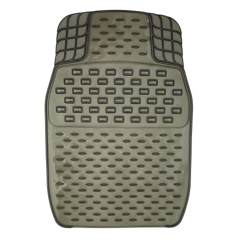 VOILA Set of 4 Soft Premium Rubber Non Slippery Floor Car Foot Mat Accessories, Universal, perfect to all cars