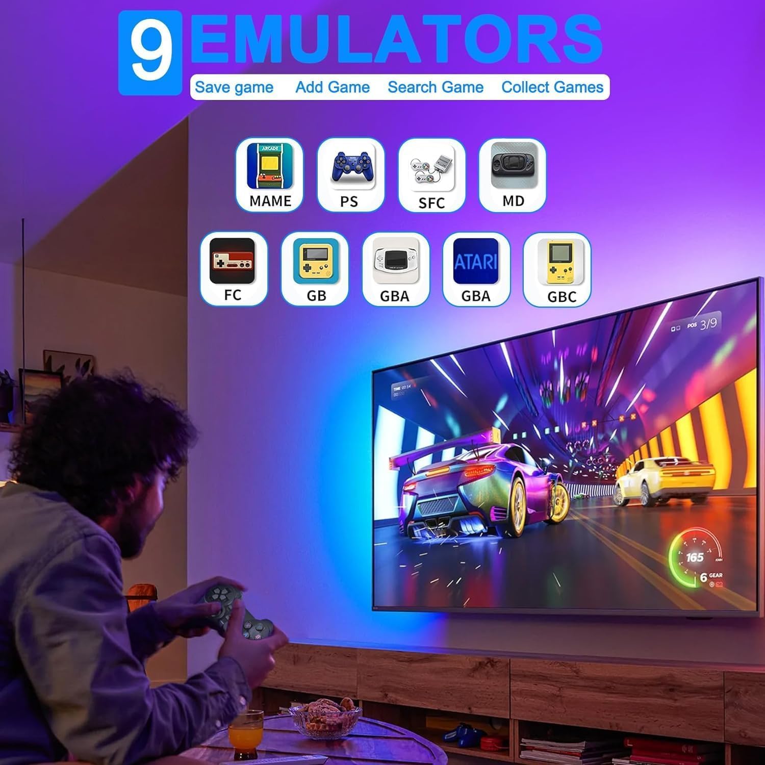 VOILA GameStick GD30, Retro Video Game Console, 35K+ Built-in 2D/3D Games, Wireless Controllers, HDMI Output. CE, ROHS and BIS Certified, Original Unit.