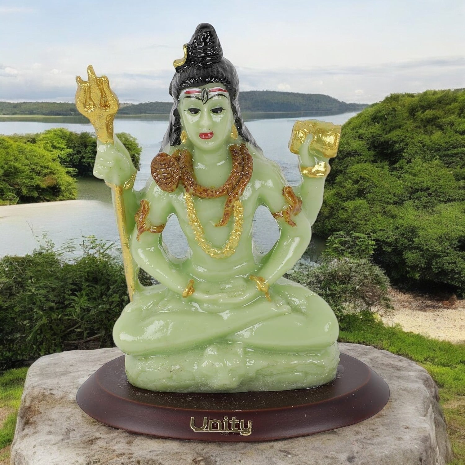 VOILA Lord Shiva Idol Mahadev Statue for Vehicle (Auto/Car/Bus/Truck) Dashboard, Mandir & Office Table