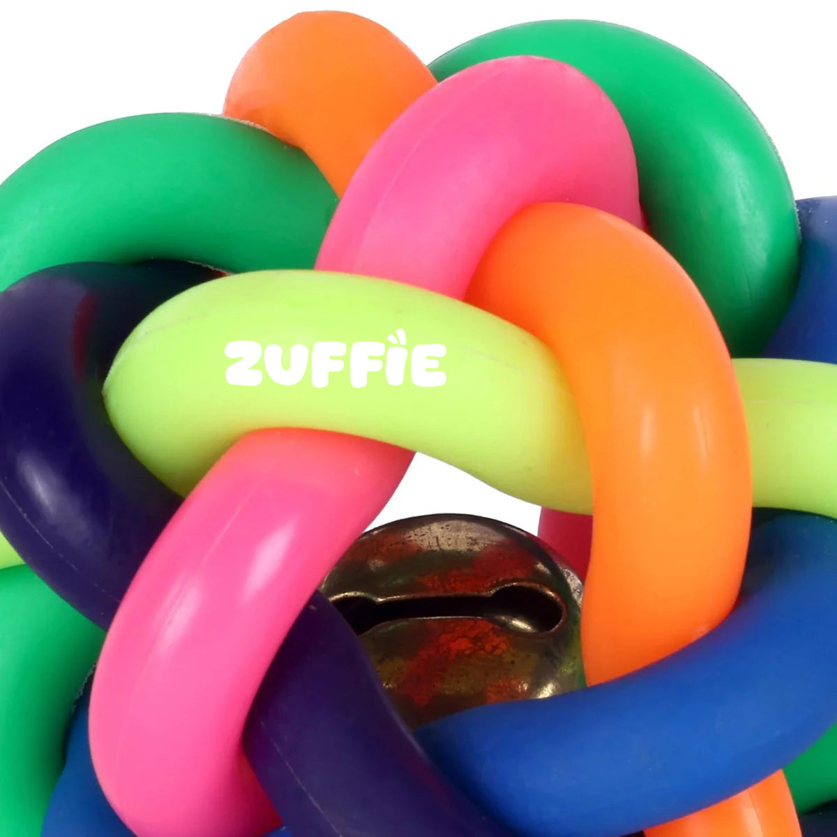 ZUFFIE Multi-Color Bouncy Dog Toy Ball For Small & Medium Dogs, Interactive Rubber Ball for Teething & Playtime