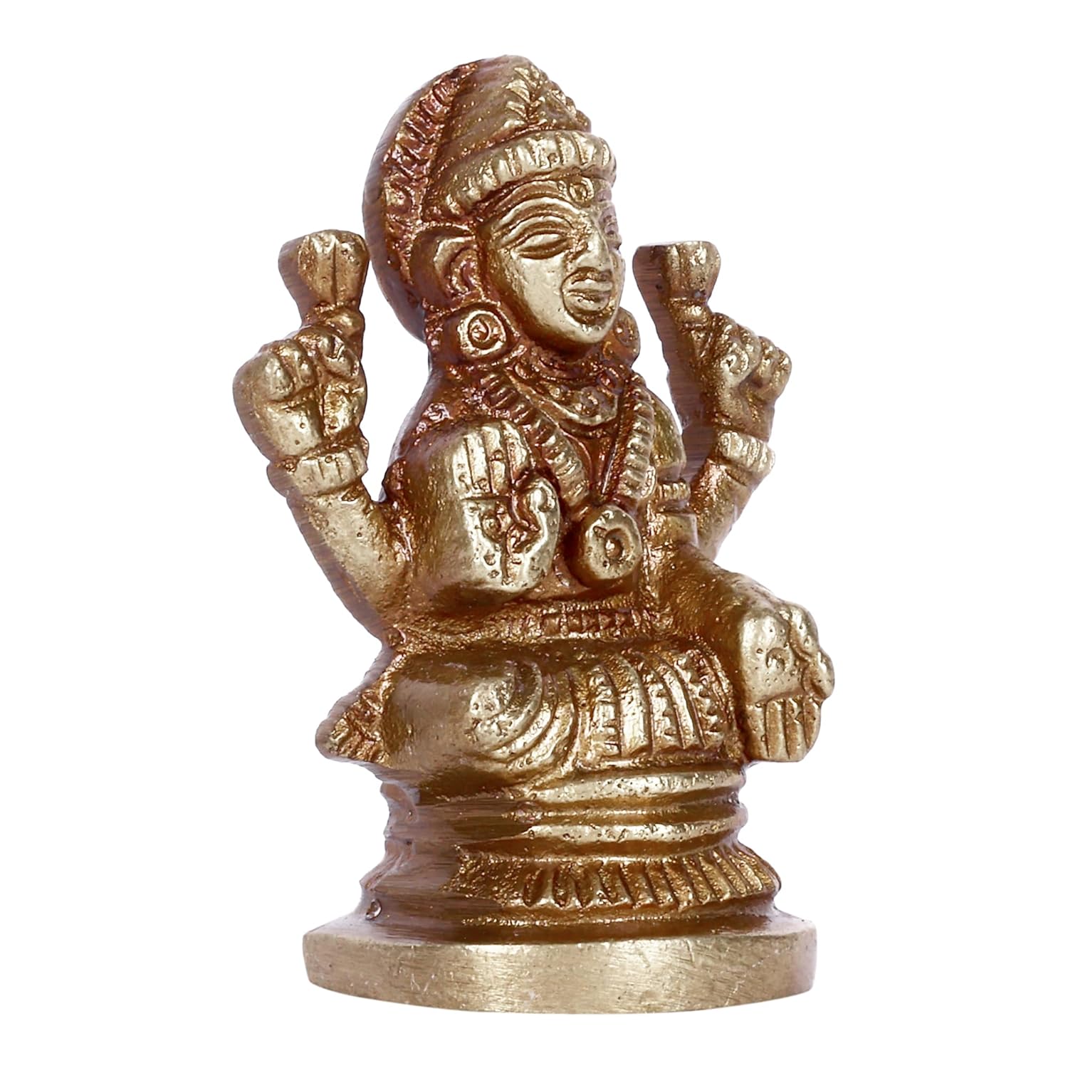 VOILA Brass Goddess Laxmi Idol for Pooja Room, Home Decor