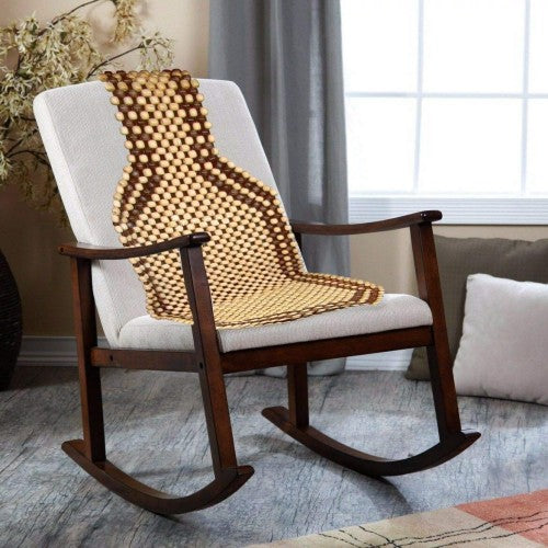 VOILA Wooden Beads Seat Cover for Car, Taxi/Cab, Office Chair etc