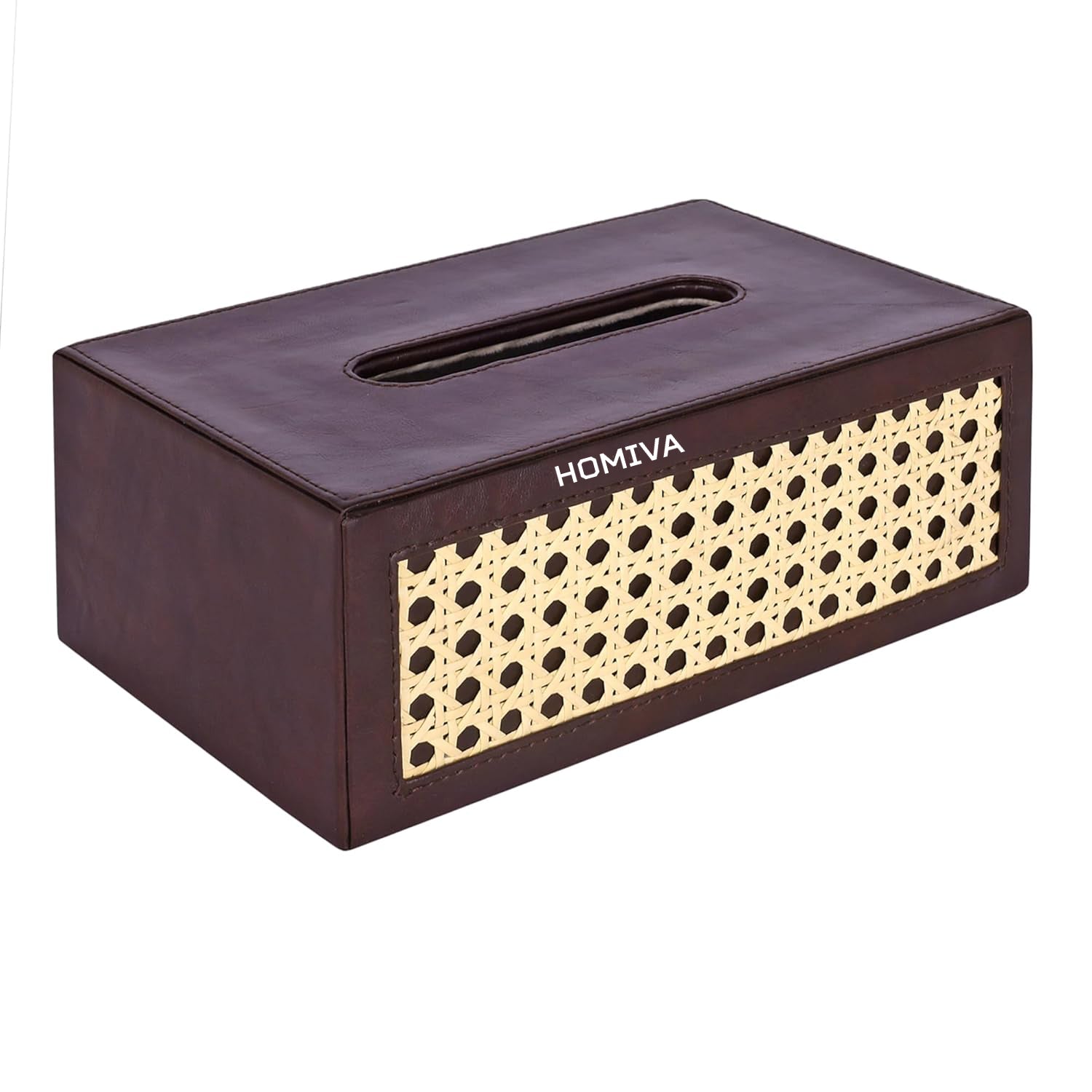 HOMIVA Premium Leatherette Tissue Holder – Stylish & Durable Design for Home, Office, and Car – Easy Access & Refilling