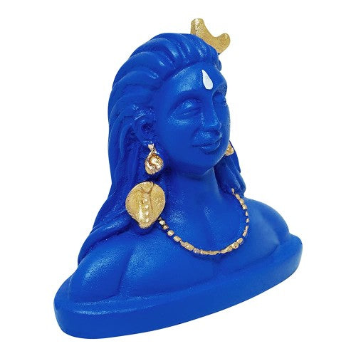 VOILA Lord Adiyogi Mahadev Idol (Blue)– Ideal for Vehicle (Auto/Car/Bus/Truck) Dashboard, Home Temple & Office Table