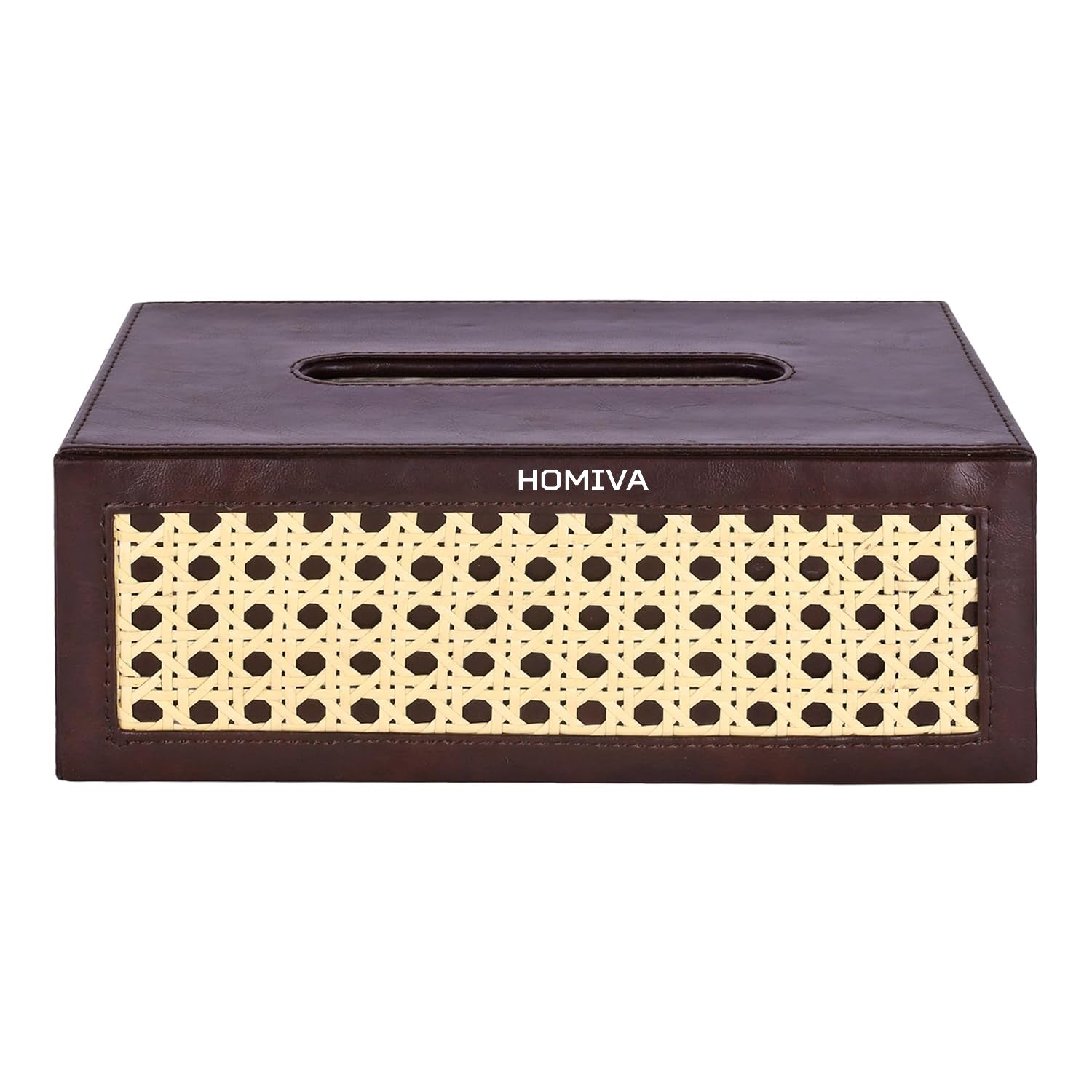HOMIVA Premium Leatherette Tissue Holder – Stylish & Durable Design for Home, Office, and Car – Easy Access & Refilling