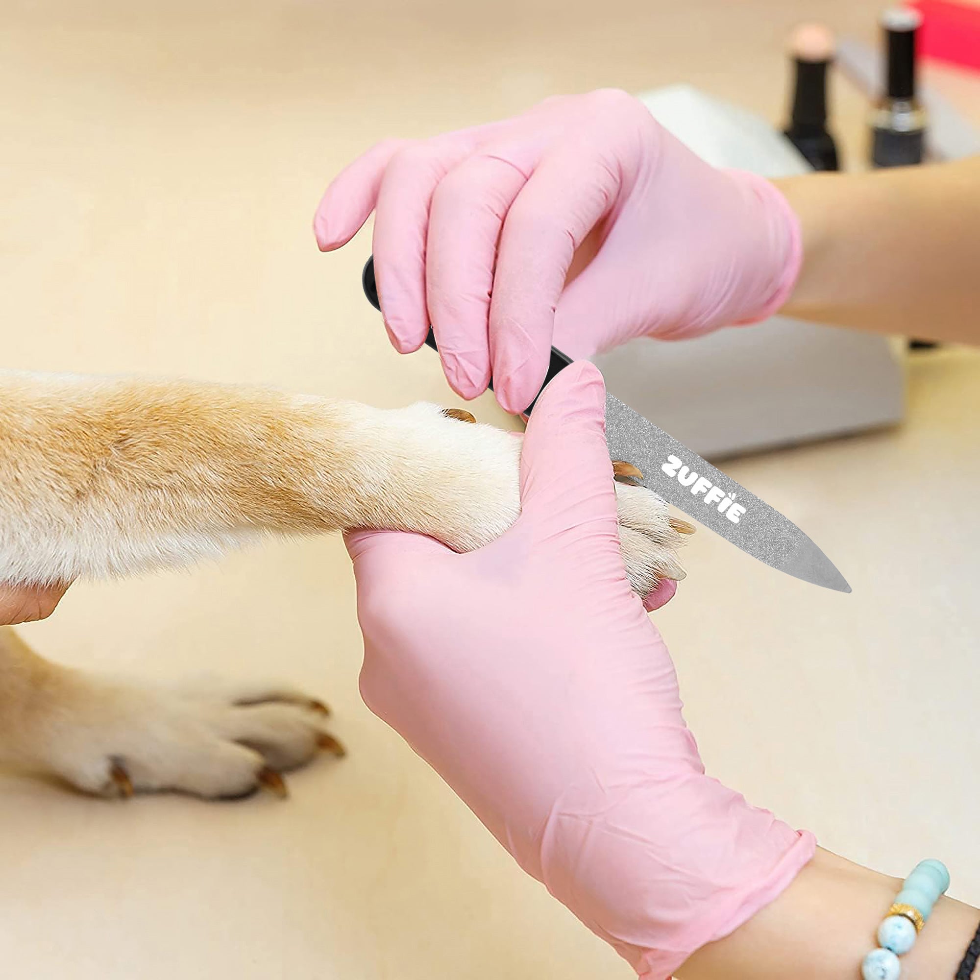 ZUFFIE Pet Nail Clipper & File for Dogs & Cats – Safe, Easy Grooming Tool Set - Blue and Black