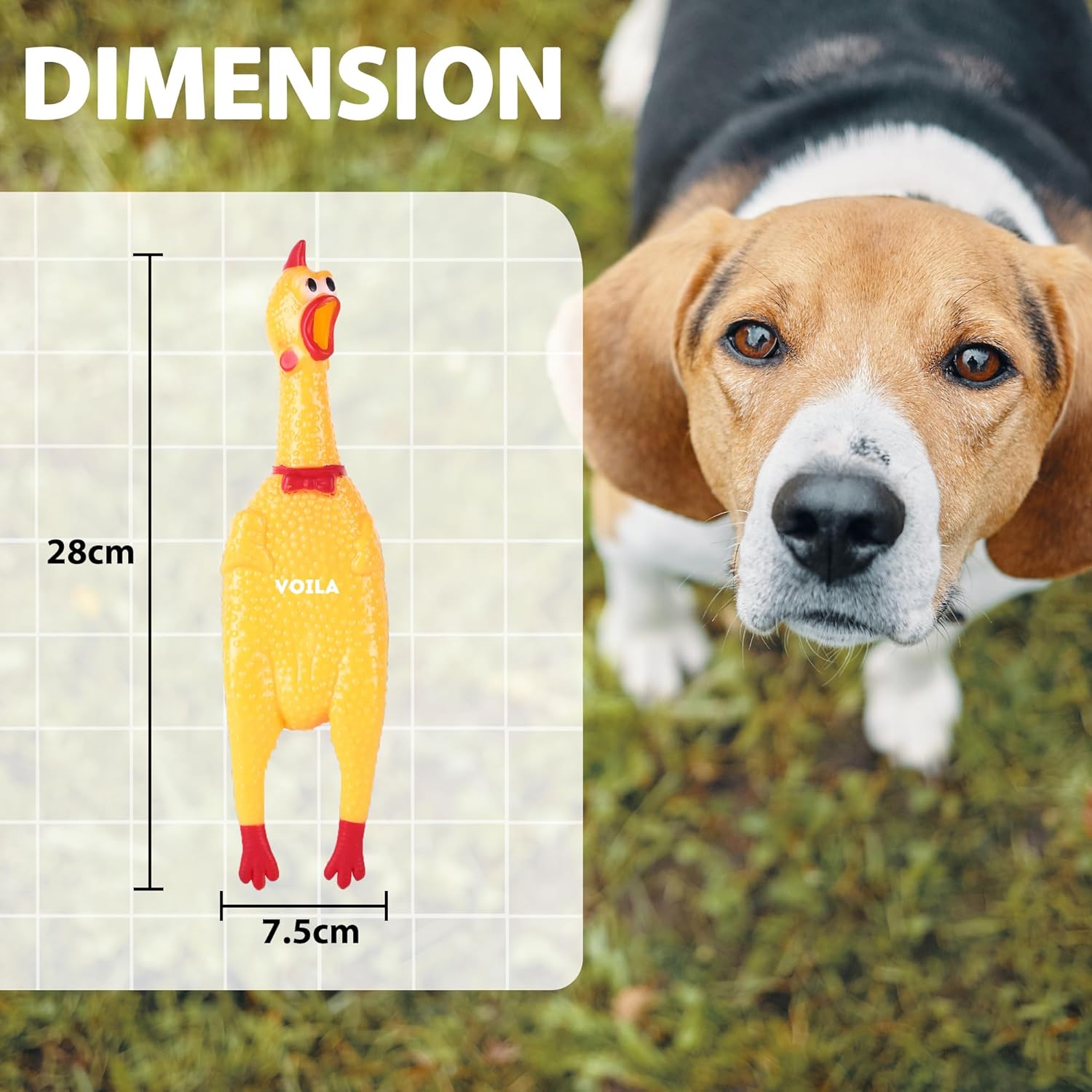 ZUFFIE Pet Toy Cock for Dogs – Interactive Chew Toy for Small, Medium & Large Dogs, Durable, Non-Toxic Rubber Dog Toy, Safe & Long-Lasting