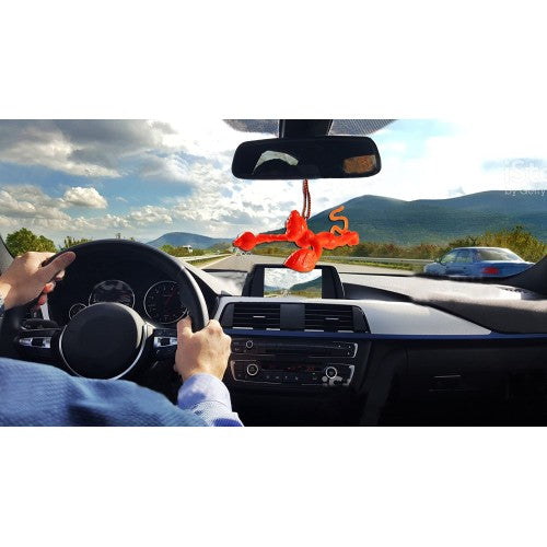 VOILA Lord Hanuman Car Hanging (Orange) – Perfect for Car Rear-view, Home & Office Decor