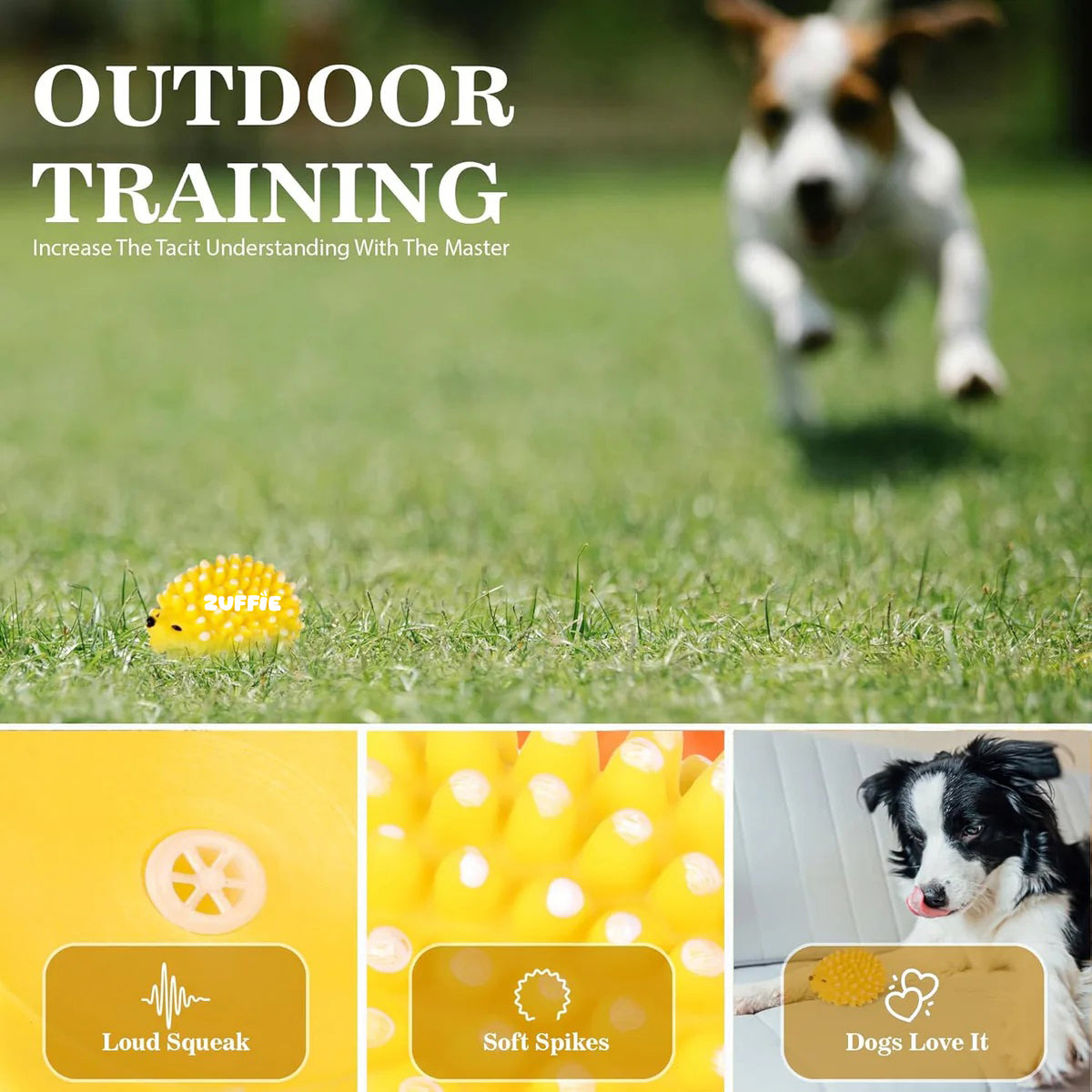 ZUFFIE Pet Hedgehog Toy for Dogs, Interactive Squeaky for Extra Small & Small Dog, Perfect for Playtime, Safe & Fun Toy for All Breeds