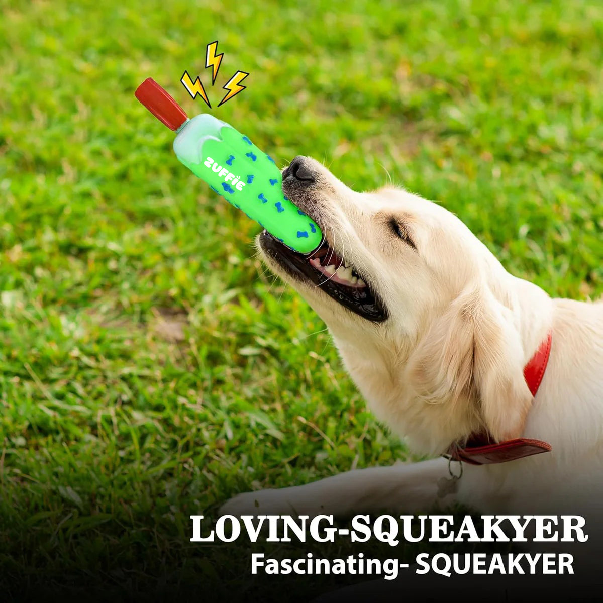 ZUFFIE Dog Ice Cream Toy, Fun & Interactive Ice Cream Shaped Dog Toy for Chewing, Fetch & Play