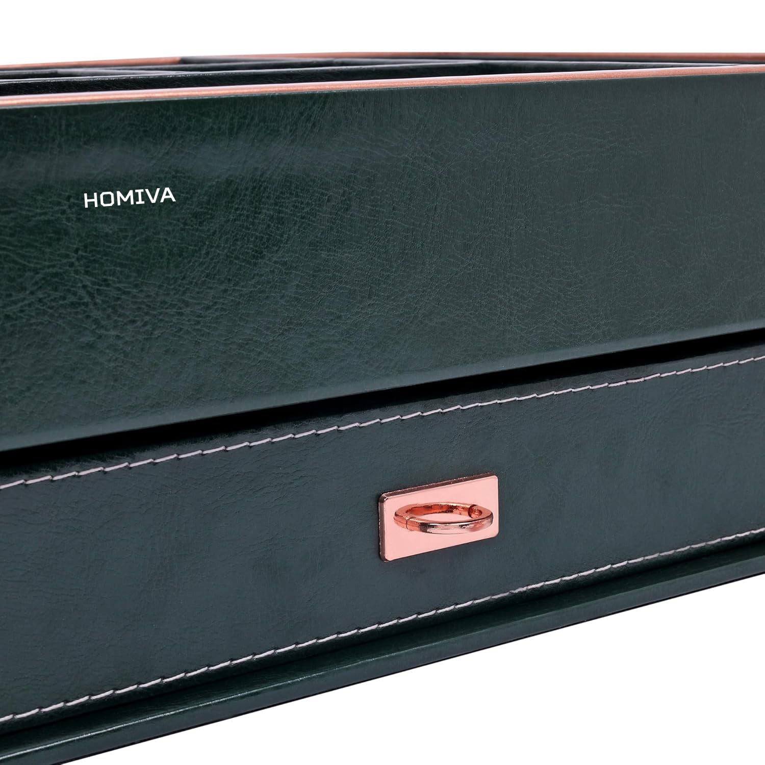 HOMIVA Elegant Leatherette Table Organizer – Multi-Compartment Desk Storage for Office, Home & Workspace – Clutter-Free Solution