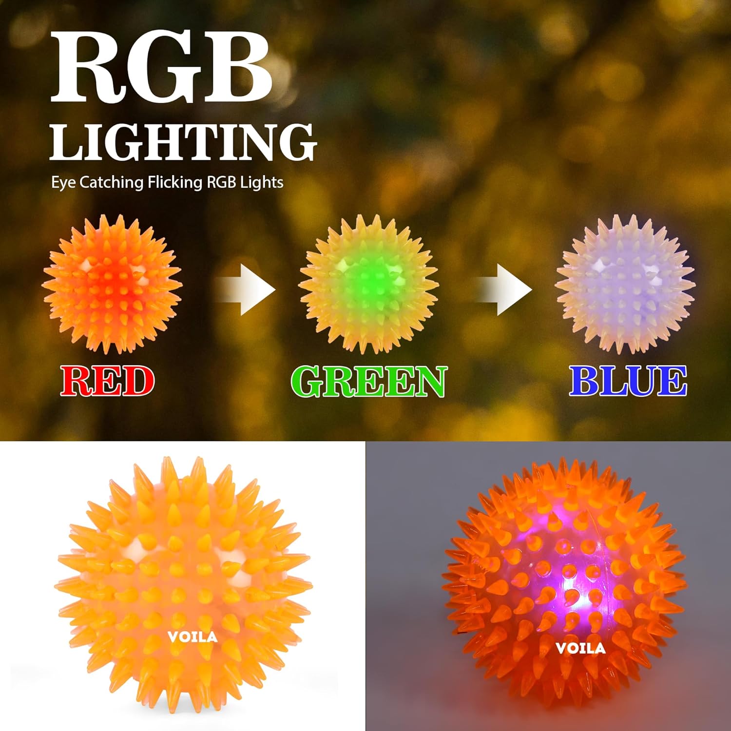 ZUFFIE Spiky Dog Toy Interactive, Durable Rubber Ball for Dogs, Safe, Chew-Resistant Toy, Perfect for Teething, Fetch, & Playtime