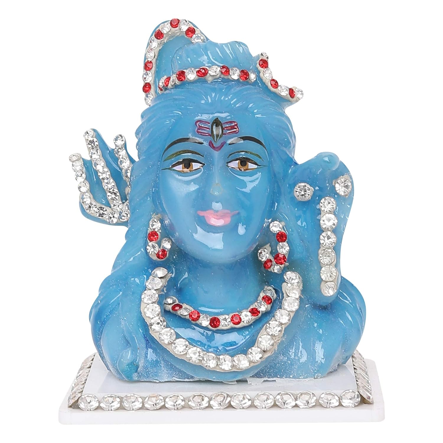 VOILA Lord Shiva Mahadev Murti (Blue) for Vehicle (Auto/Car/Bus/Truck) Dashboard, Mandir & Office Table