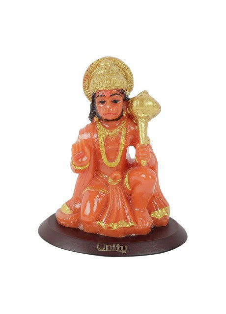 VOILA Lord Hanuman Idol (Orange) – Perfect for Mandir, Vehicle(Auto/Car/Bus/Truck) Dashboard & Office Decor