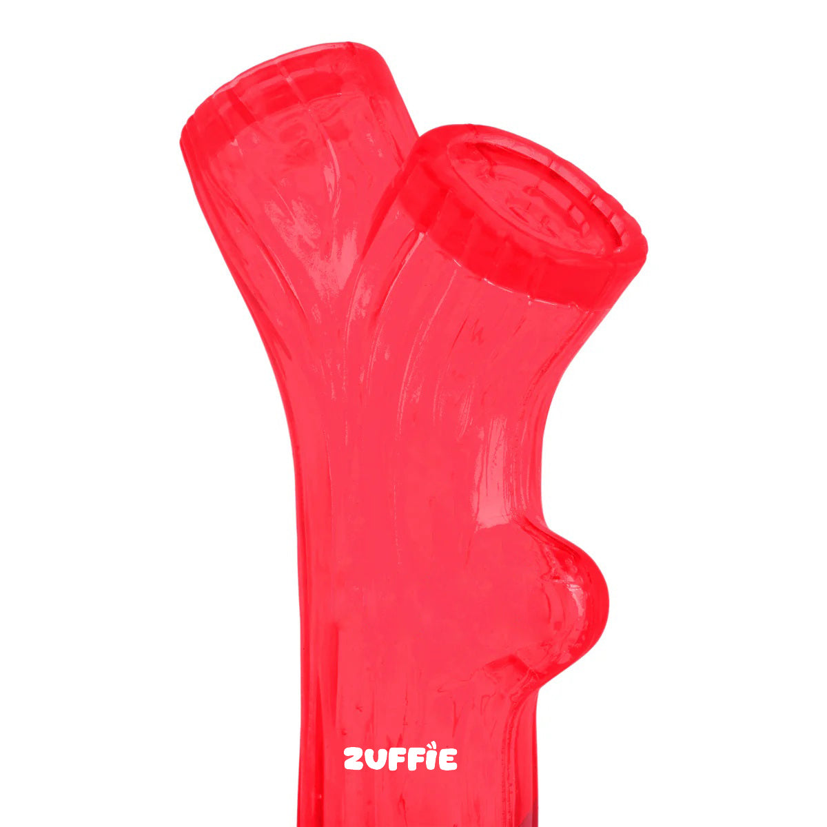 ZUFFIE Branch Shape Dog Chew Toy, Interactive Puppy Teething Aid - Red