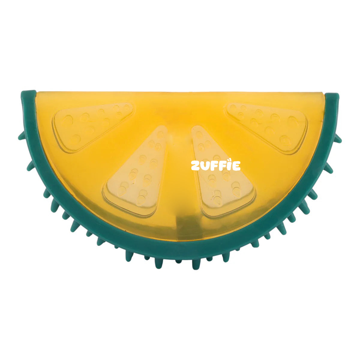 ZUFFIE Lemon Slice Dog Chew Toy – Squeaky Interactive Pet Toy - Yellow