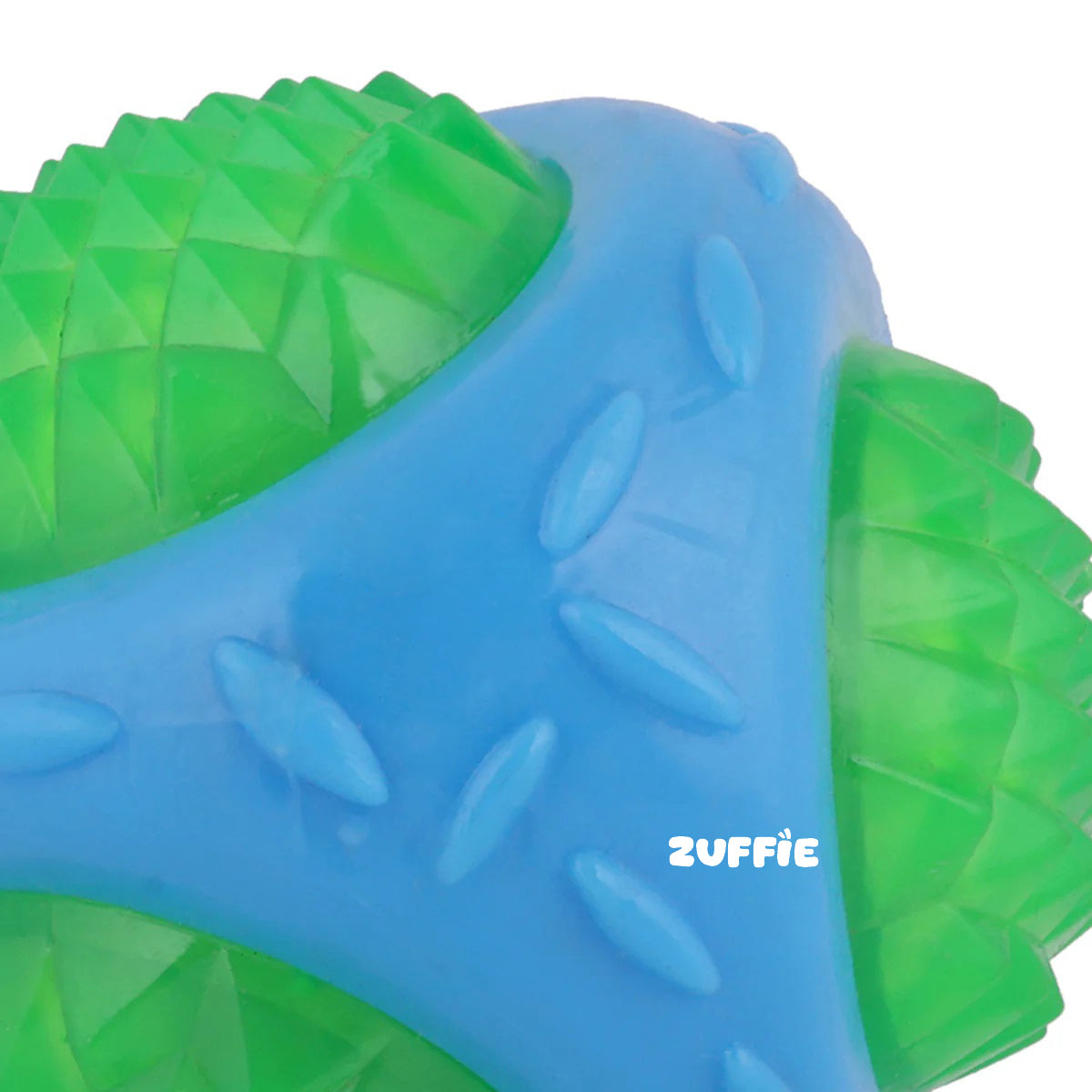 ZUFFIE Flashing Ball Dog Chew Toy for Small, Medium & Large Dogs - Green & SkyBlue
