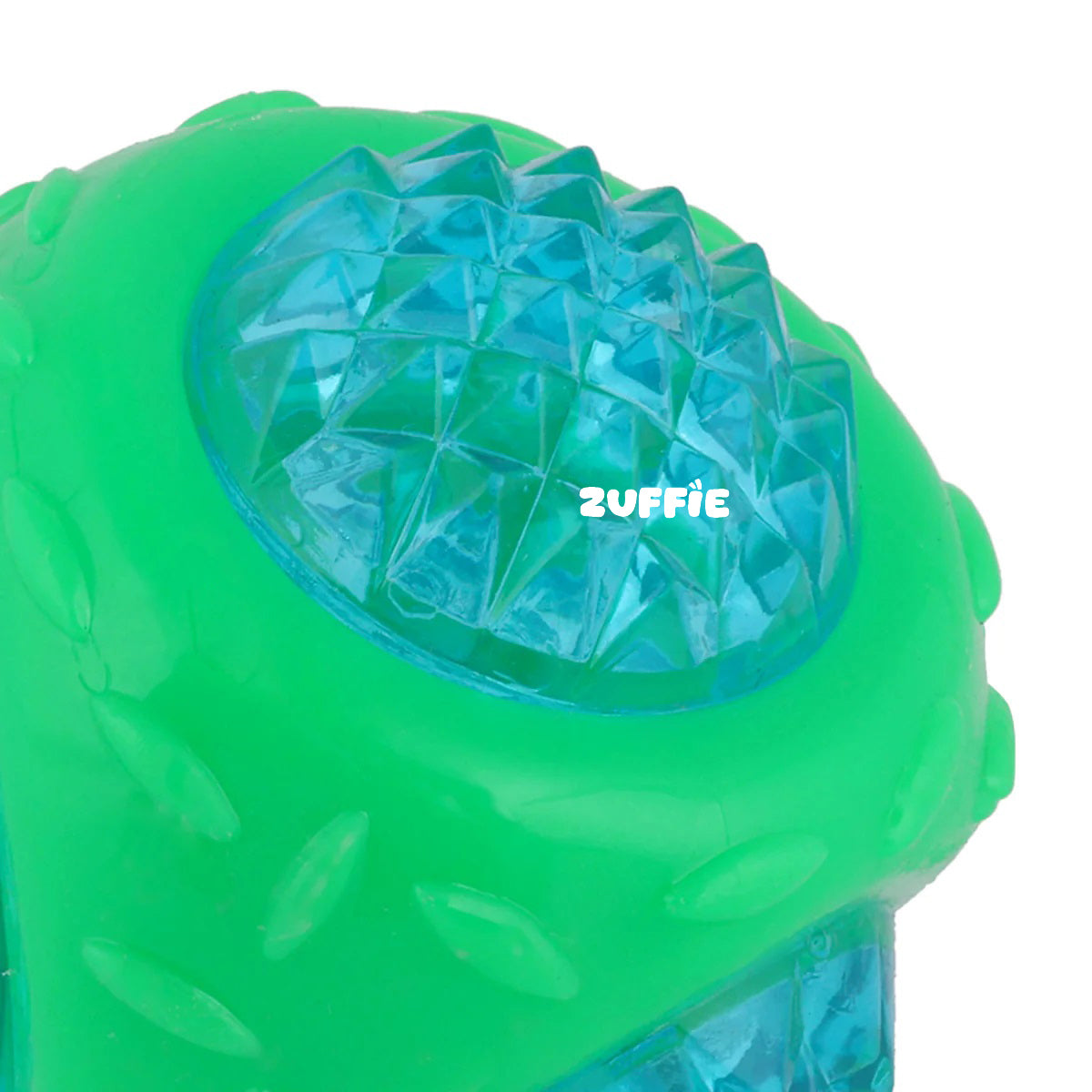 ZUFFIE Flashing Ball Dog Chew Toy for Small, Medium & Large Dogs - Green & Blue