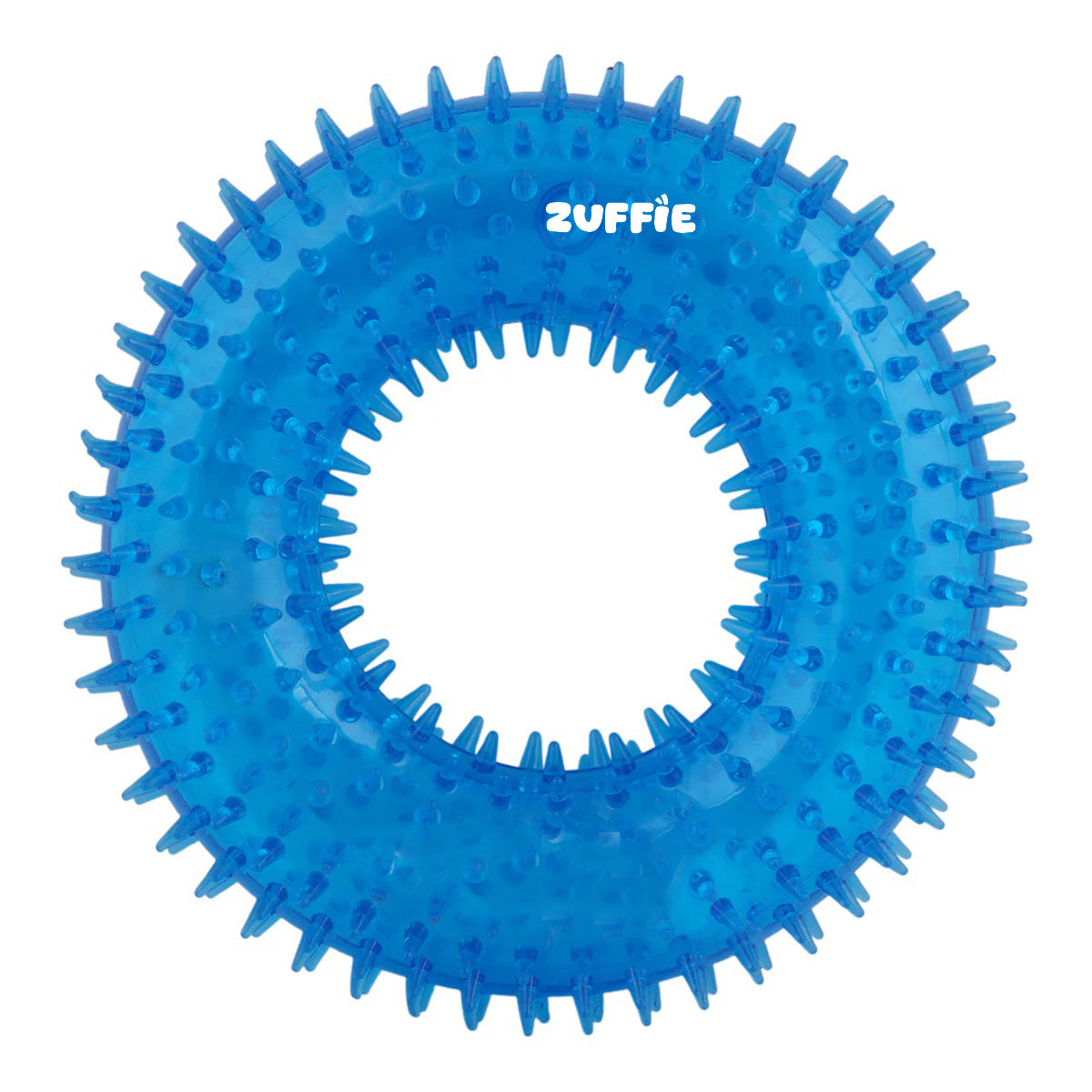 ZUFFIE Chew Ring Shaped – Spiked Dog Toy for Small, Medium & Large Breeds- Blue