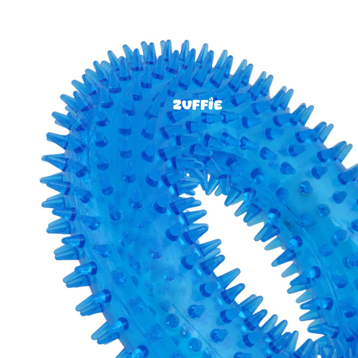 ZUFFIE Chew Ring Shaped – Spiked Dog Toy for Small, Medium & Large Breeds- Blue