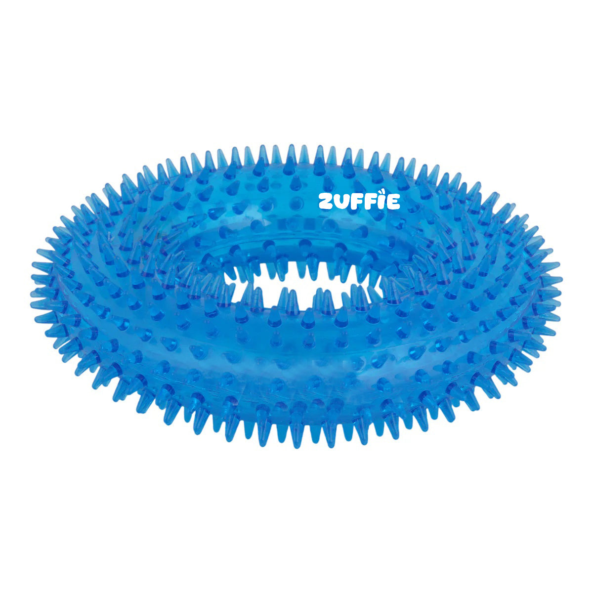 ZUFFIE Chew Ring Shaped – Spiked Dog Toy for Small, Medium & Large Breeds- Blue