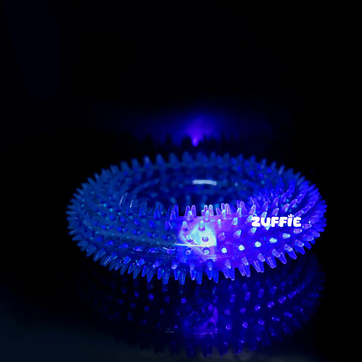ZUFFIE Chew Ring Shaped – Spiked Dog Toy for Small, Medium & Large Breeds- Blue