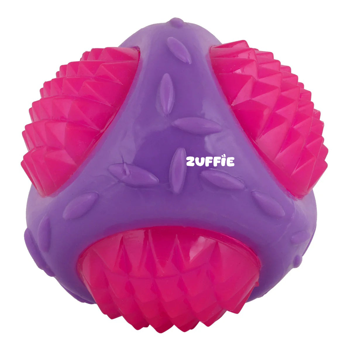 ZUFFIE Flashing Ball Dog Chew Toy for Small, Medium & Large Dogs - Purple & Pink