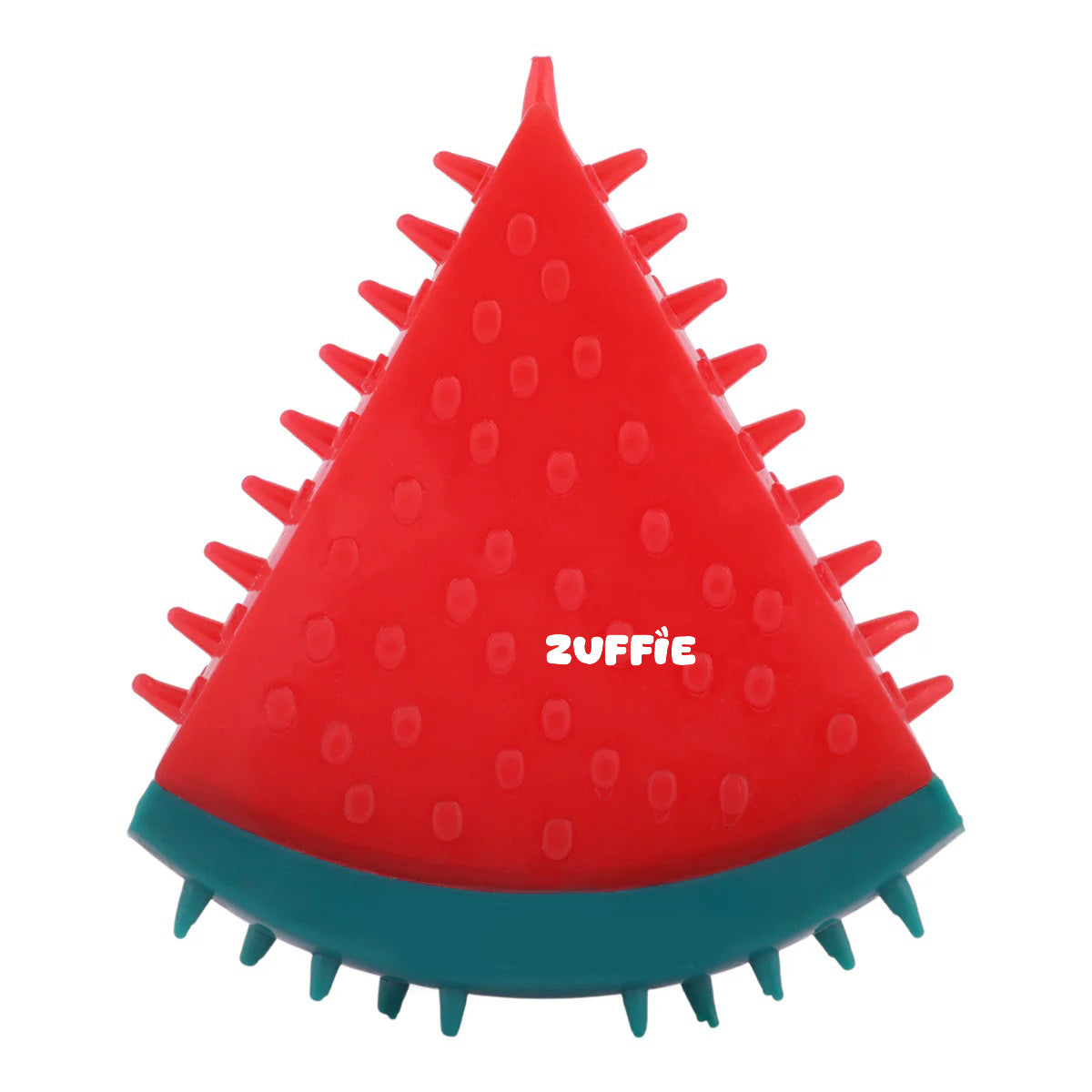 ZUFFIE Watermelon Slice Dog Chew Toy – Durable Pet Toy with Spikes- Red