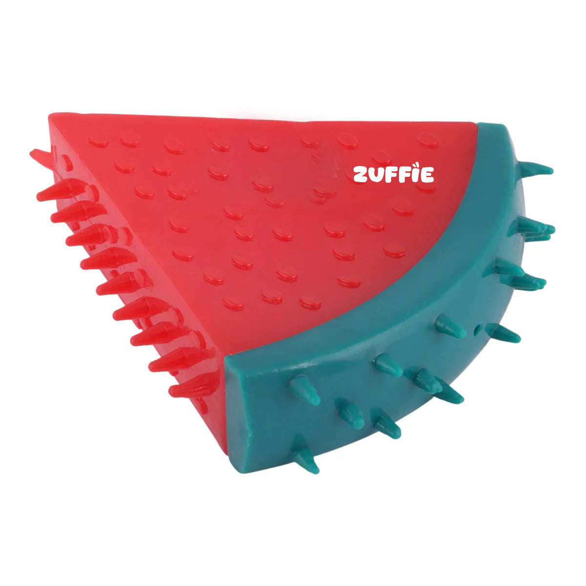 ZUFFIE Watermelon Slice Dog Chew Toy – Durable Pet Toy with Spikes- Red
