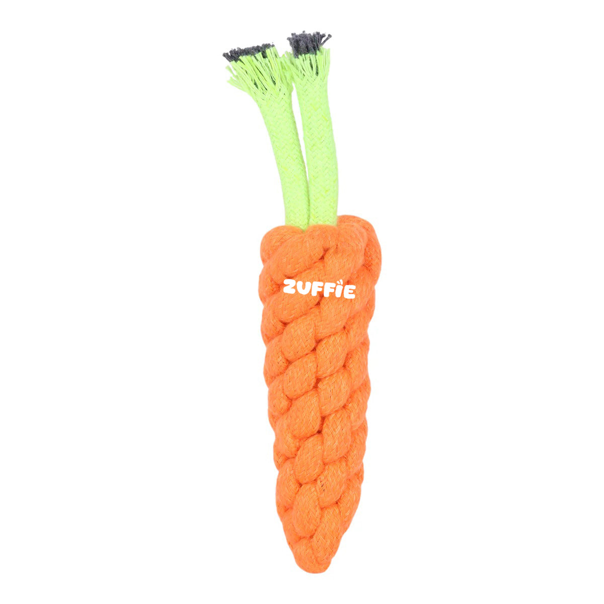 ZUFFIE Carrot Rope Dog Toy – Durable Cotton Chew Toy for Small & Medium Dogs- Orange