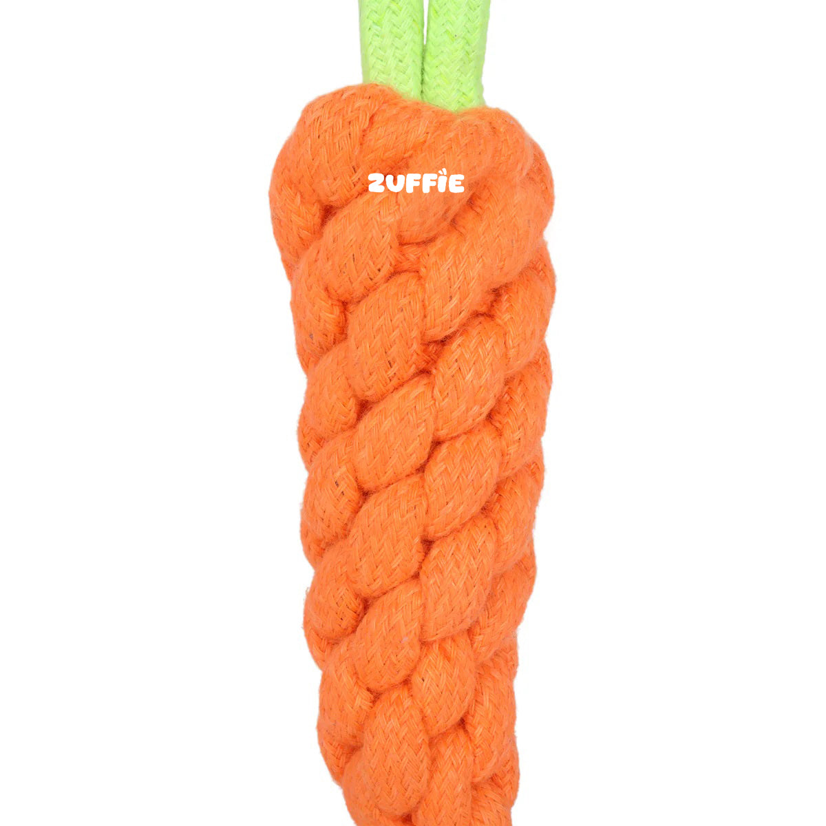 ZUFFIE Carrot Rope Dog Toy – Durable Cotton Chew Toy for Small & Medium Dogs- Orange
