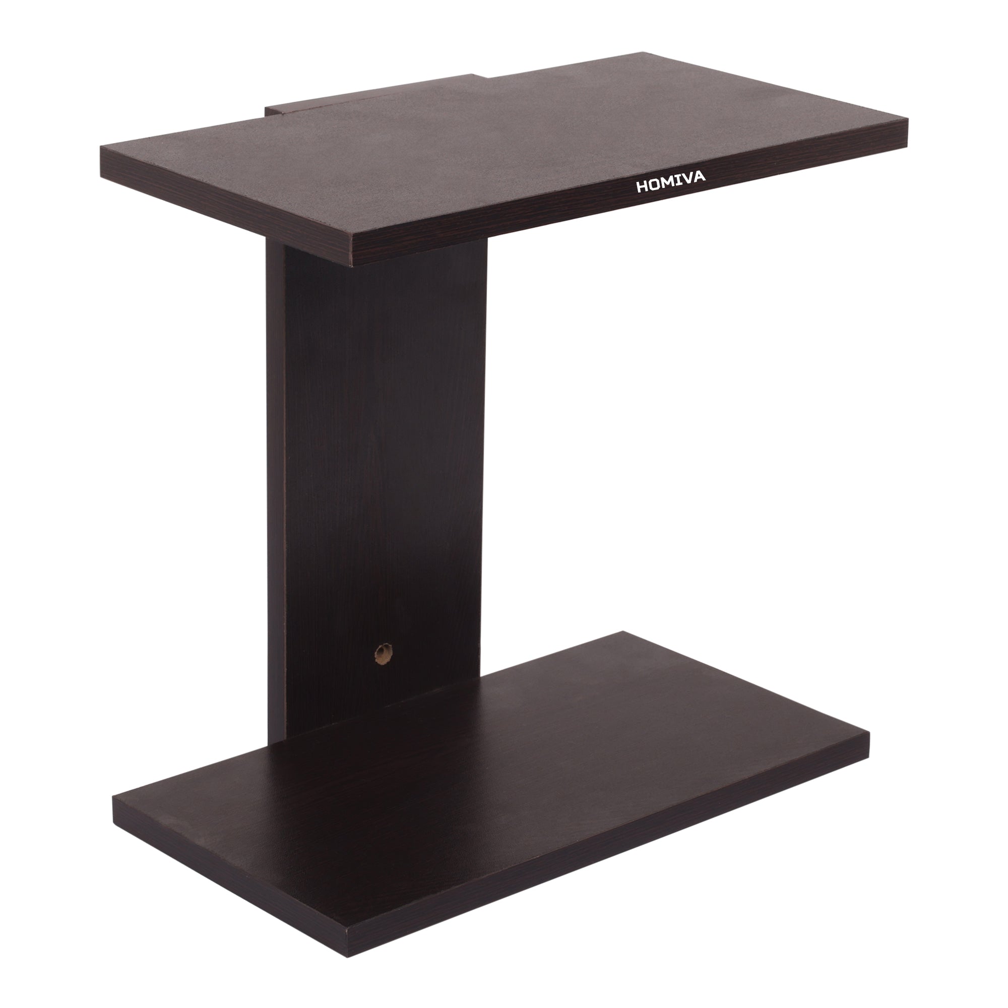 HOMIVA DIY Compact T-shaped wooden wall-mounted shelf - Dark Brown