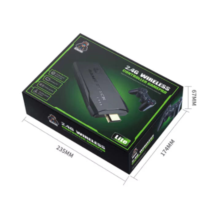 VOILA M8 Retro Game Stick. Revisit Classic Games with Built-in 9 Emulators, 10,000+ Games, 4K HDMI Output, and 2.4GHz Wireless Controller for TV Plug and Play, CE, ROHS and BIS Certified, Original Unit.