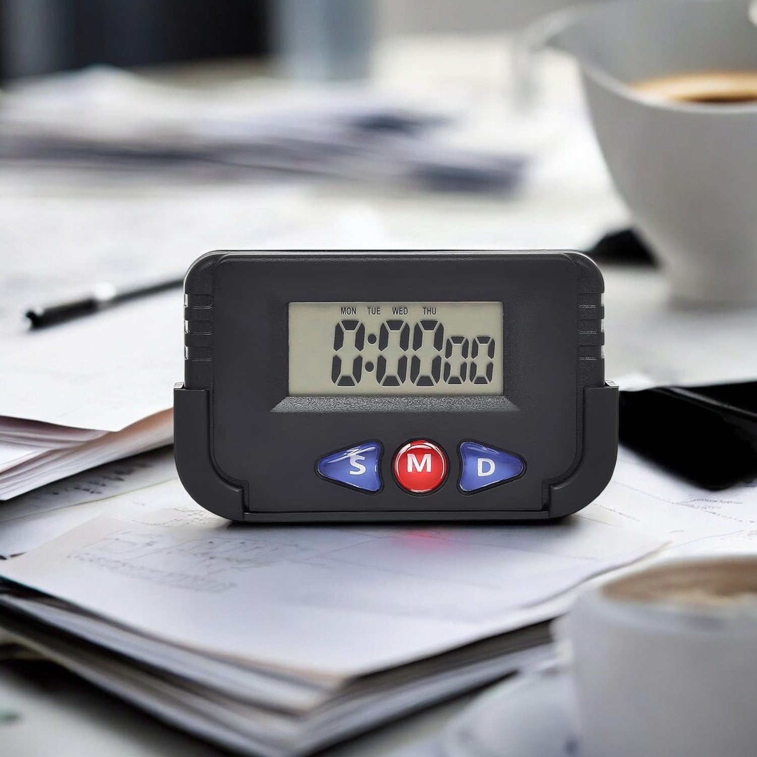 VOILA Digital Watch with Stopwatch Timer and Desk Alarm for Vehicle (Auto, Car, Bus, Truck) Dashboard