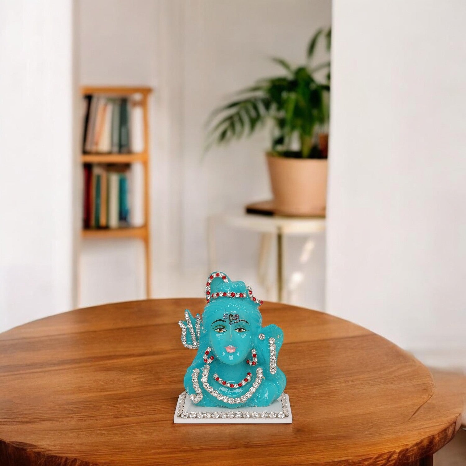 VOILA Lord Shree Shiv Ji Idol (Blue) for Vehicle (Auto/Car/Bus/Truck) Dashboard, Mandir & Office Table