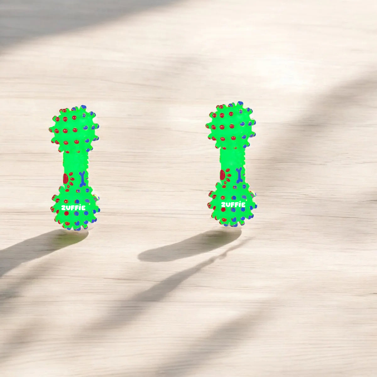 ZUFFIE Dumbbell Interactive Pet Toy for Dogs for Small, Medium & Large Dogs - Green