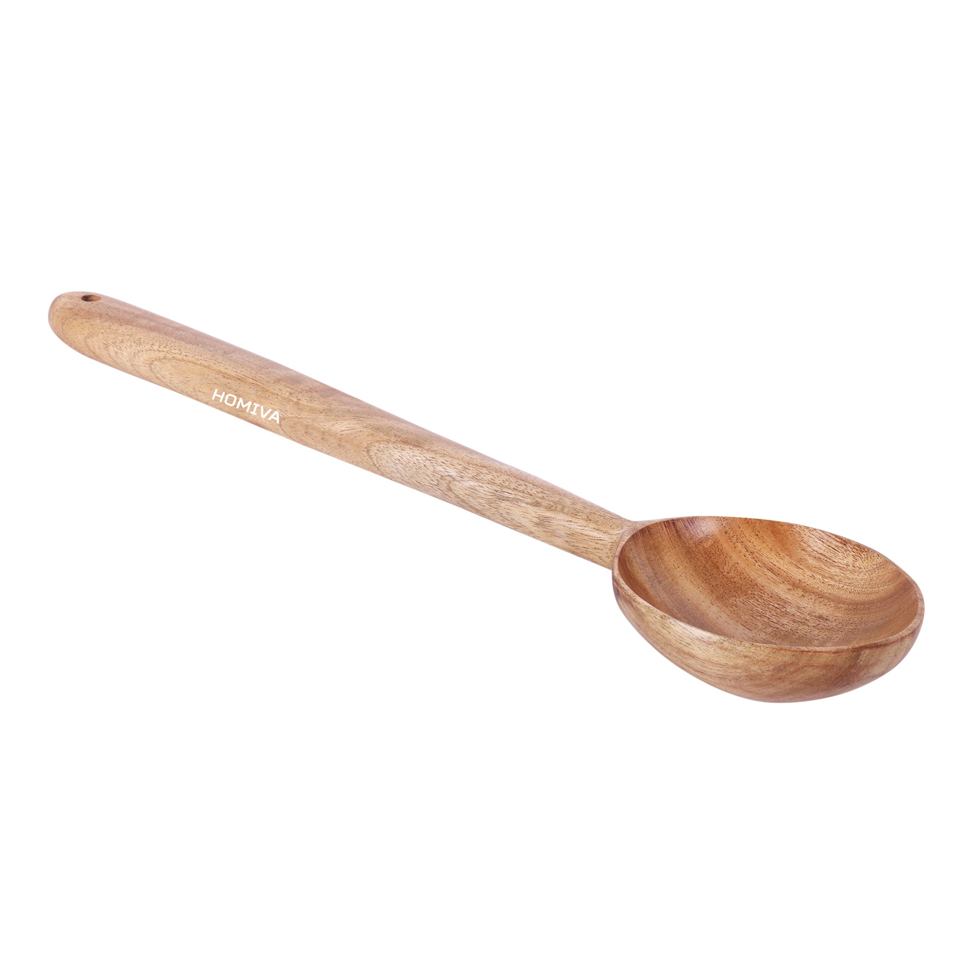 HOMIVA Neem Wooden Serving Spoon for Cooking & Serving – Ladle for Soup, Stirring, and Mixing – Kitchen Utensil