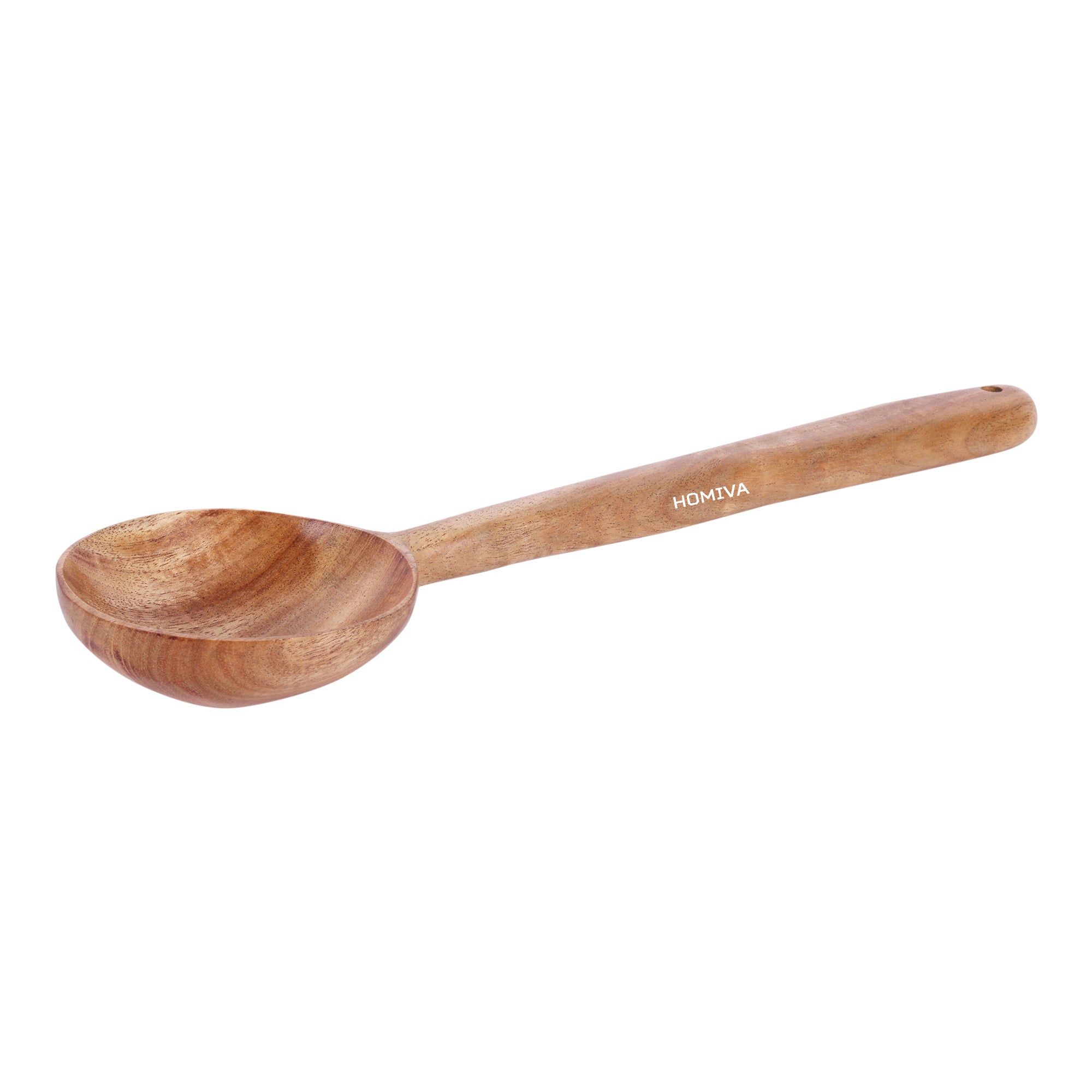 HOMIVA Neem Wooden Serving Spoon for Cooking & Serving – Ladle for Soup, Stirring, and Mixing – Kitchen Utensil
