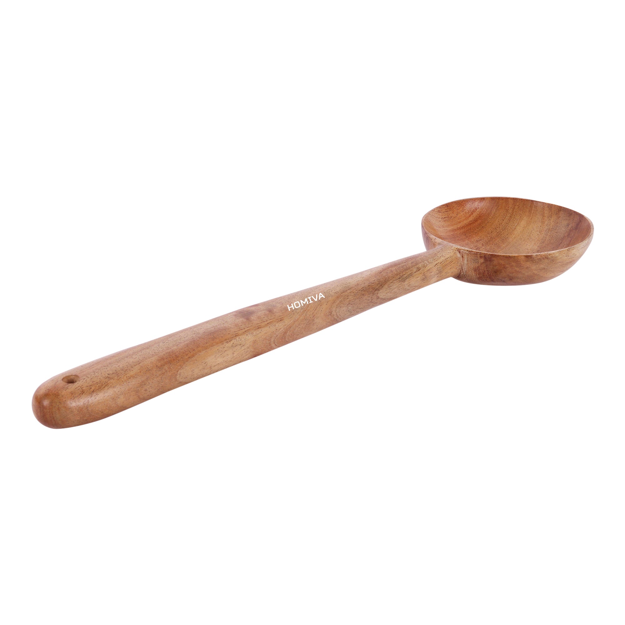 HOMIVA Neem Wooden Serving Spoon for Cooking & Serving – Ladle for Soup, Stirring, and Mixing – Kitchen Utensil