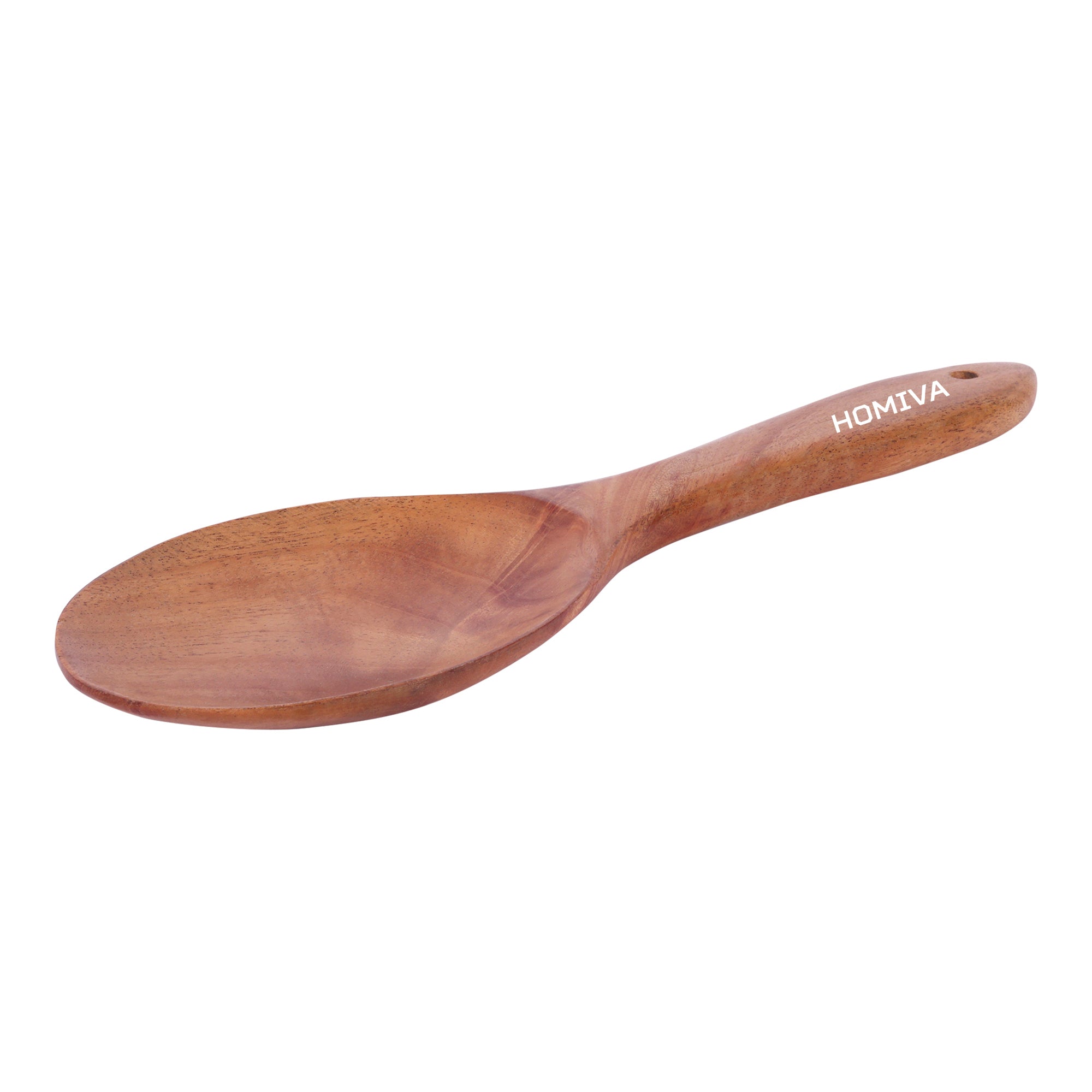 HOMIVA Premium Neem Wooden Serving Spoon ,Large Cooking & Mixing Spoon for Kitchen | Durable & Eco-Friendly ,Heat-Resistant, Non-Scratch Utensil