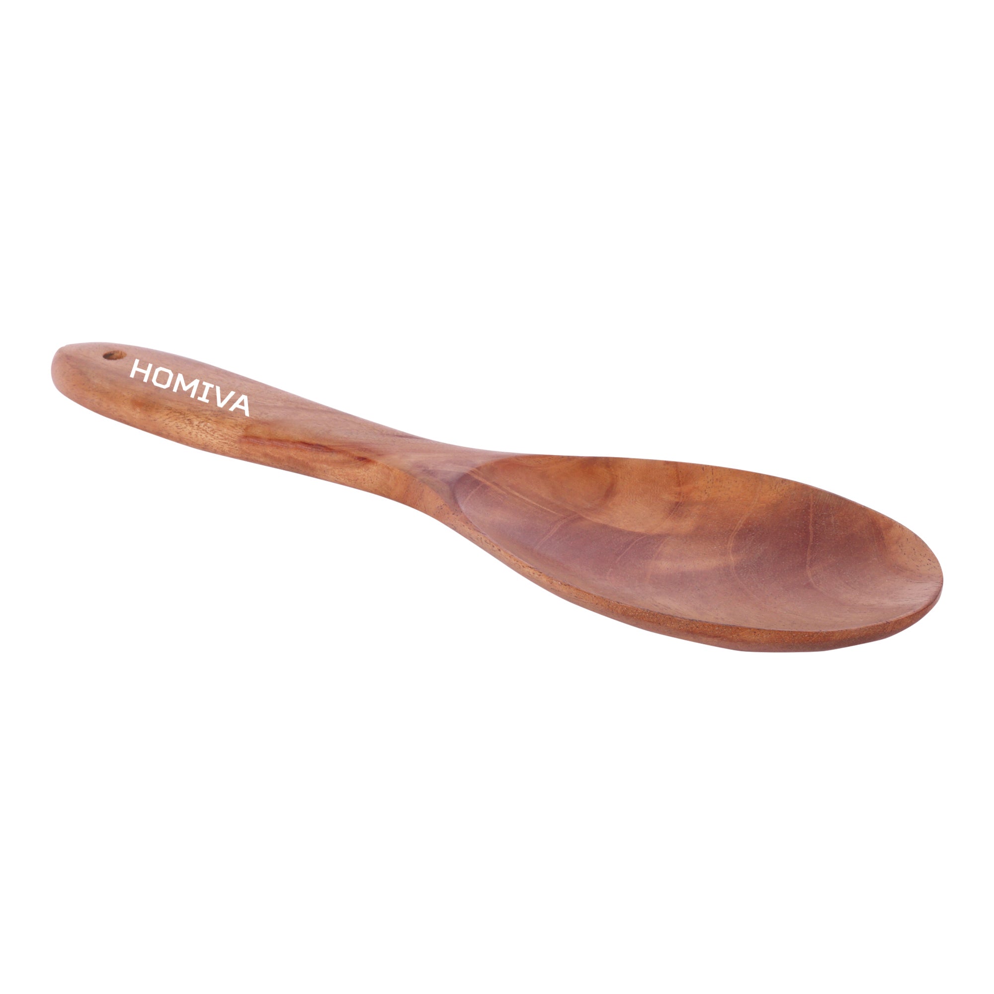 HOMIVA Premium Neem Wooden Serving Spoon ,Large Cooking & Mixing Spoon for Kitchen | Durable & Eco-Friendly ,Heat-Resistant, Non-Scratch Utensil