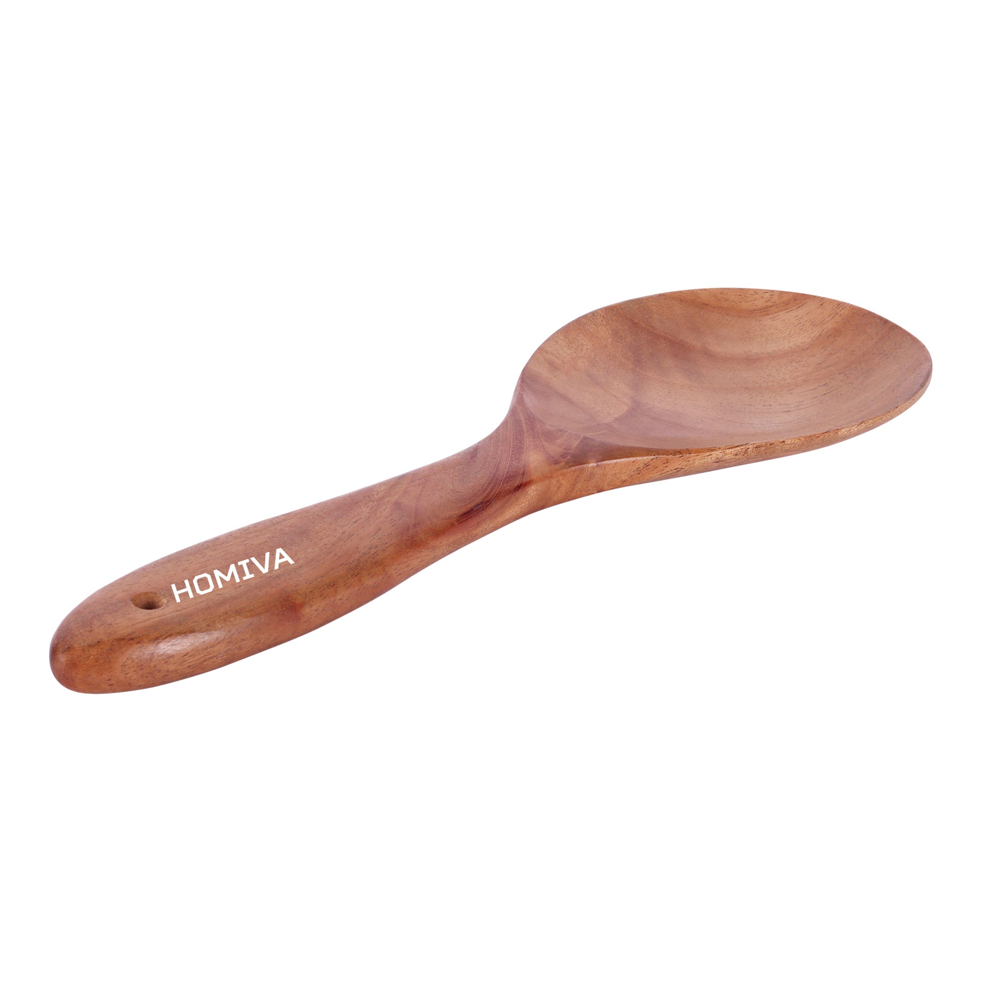 HOMIVA Premium Neem Wooden Serving Spoon ,Large Cooking & Mixing Spoon for Kitchen | Durable & Eco-Friendly ,Heat-Resistant, Non-Scratch Utensil