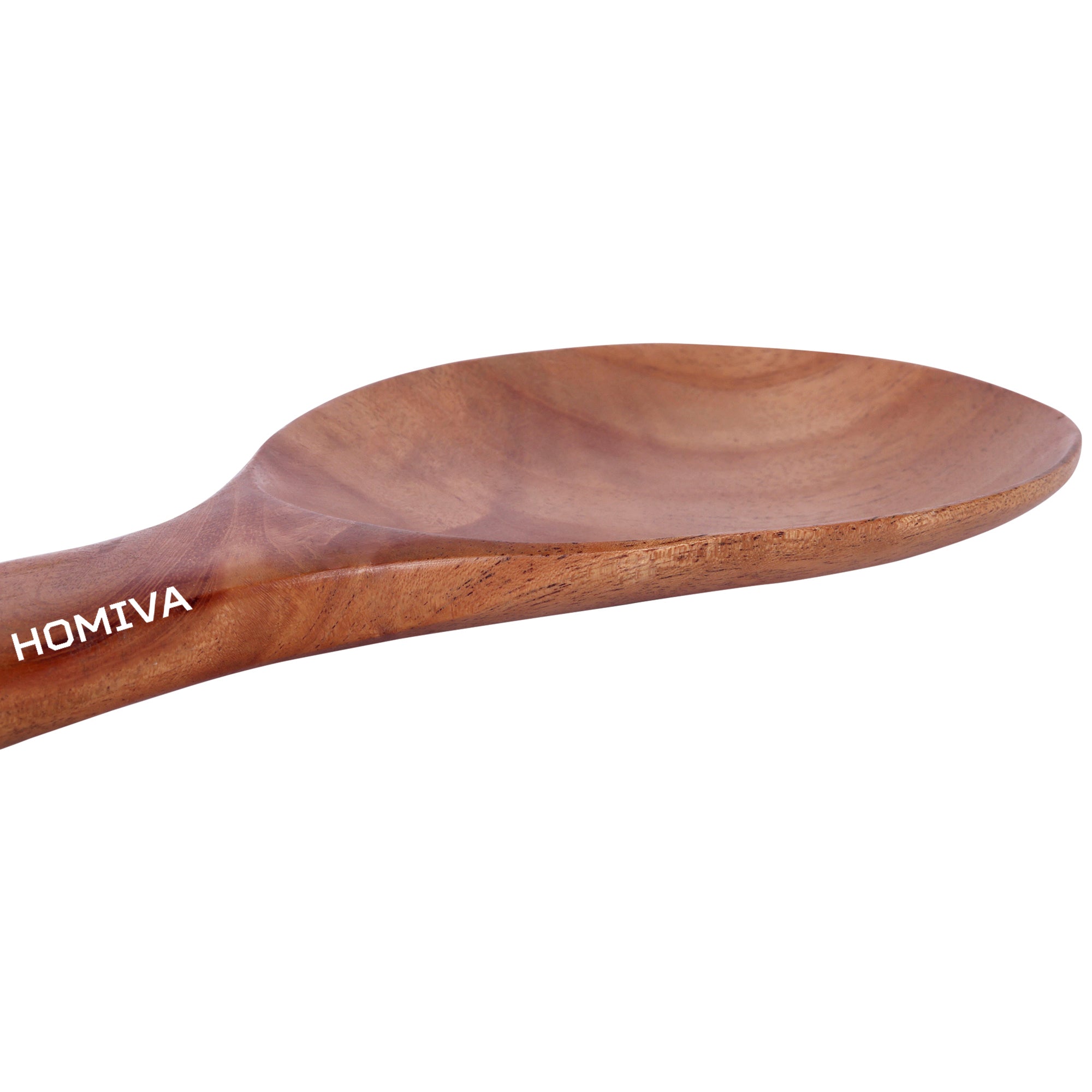 HOMIVA Premium Neem Wooden Serving Spoon ,Large Cooking & Mixing Spoon for Kitchen | Durable & Eco-Friendly ,Heat-Resistant, Non-Scratch Utensil