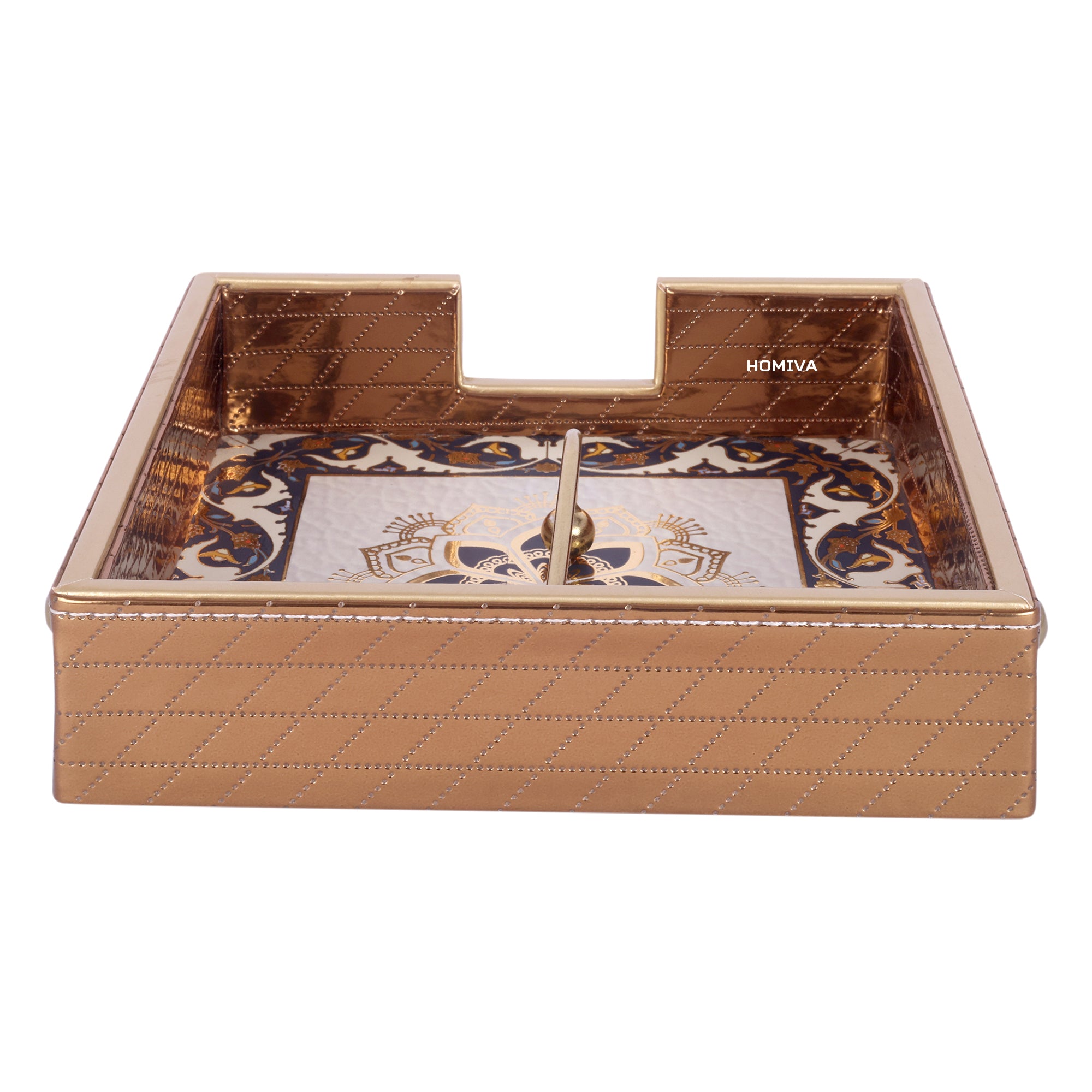 HOMIVA Premium Faux Leatherette Tissue Napkin Holder – Brown